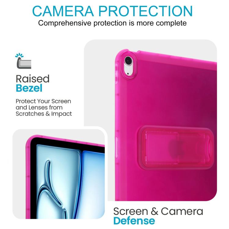 For iPad Air 10.5 2019 Semi-Transparent TPU Shockproof Tablet Case with Holder