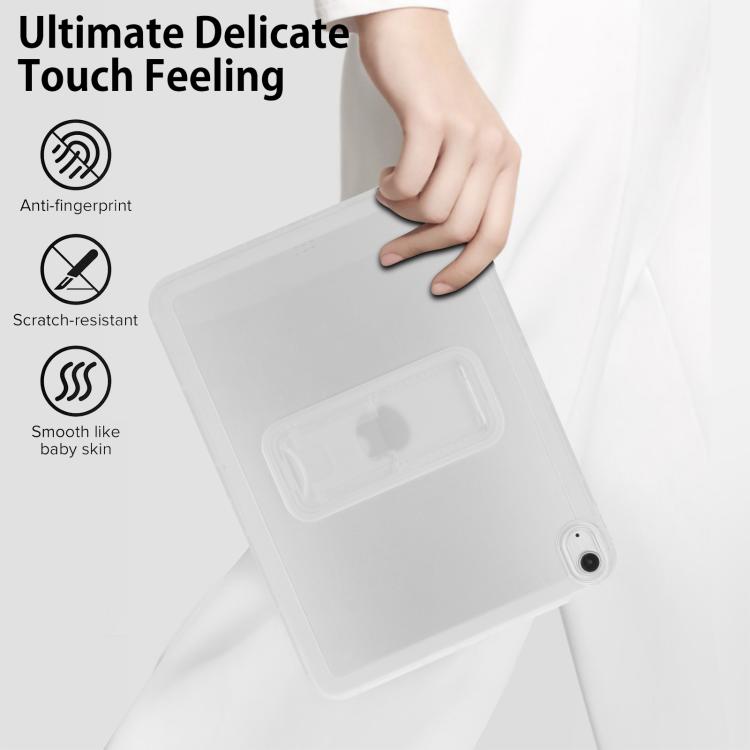 For iPad Air 10.5 2019 Semi-Transparent TPU Shockproof Tablet Case with Holder