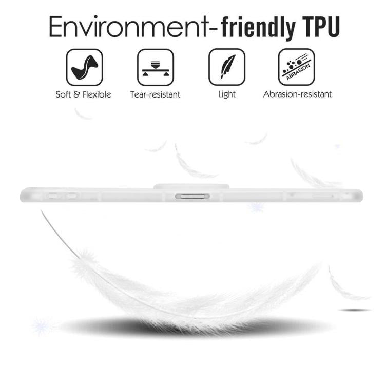 For iPad Air 10.5 2019 Semi-Transparent TPU Shockproof Tablet Case with Holder