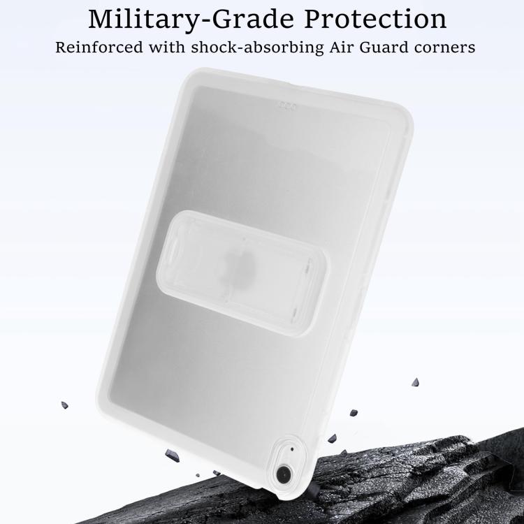 For iPad Air 10.5 2019 Semi-Transparent TPU Shockproof Tablet Case with Holder