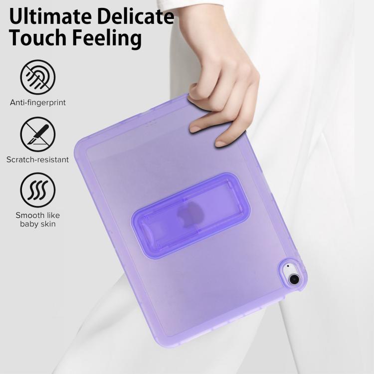 For iPad Air 10.5 2019 Semi-Transparent TPU Shockproof Tablet Case with Holder