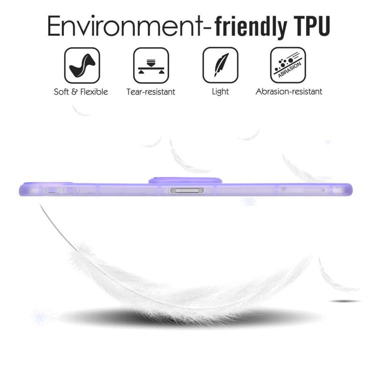 For iPad Air 10.5 2019 Semi-Transparent TPU Shockproof Tablet Case with Holder