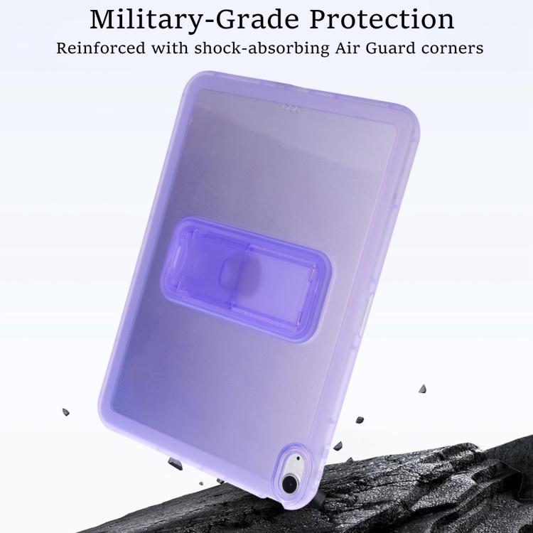 For iPad Air 10.5 2019 Semi-Transparent TPU Shockproof Tablet Case with Holder