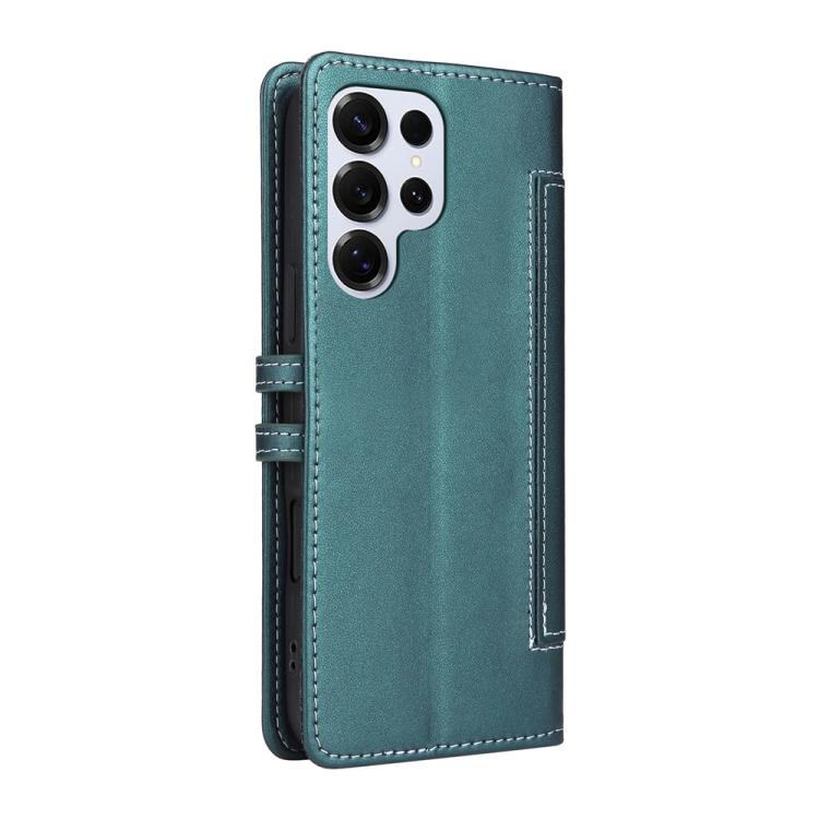 For Samsung Galaxy S25 Ultra 5G Stitched Magnetic Buckle Leather Phone Case