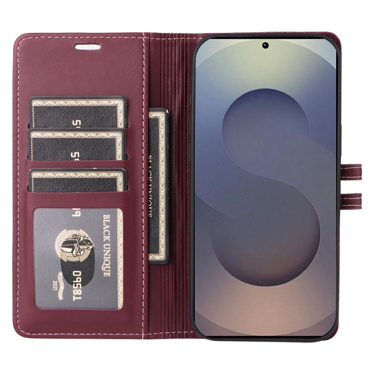 For Samsung Galaxy S25 Ultra 5G Stitched Magnetic Buckle Leather Phone Case