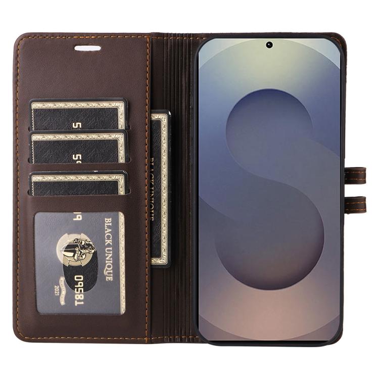 For Samsung Galaxy S25 Ultra 5G Stitched Magnetic Buckle Leather Phone Case
