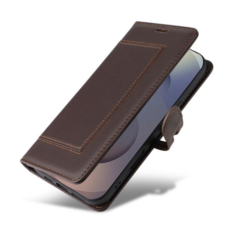 For Samsung Galaxy S25 Ultra 5G Stitched Magnetic Buckle Leather Phone Case