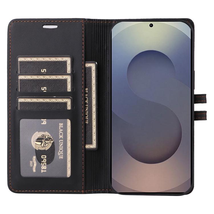 For Samsung Galaxy S25 Ultra 5G Stitched Magnetic Buckle Leather Phone Case