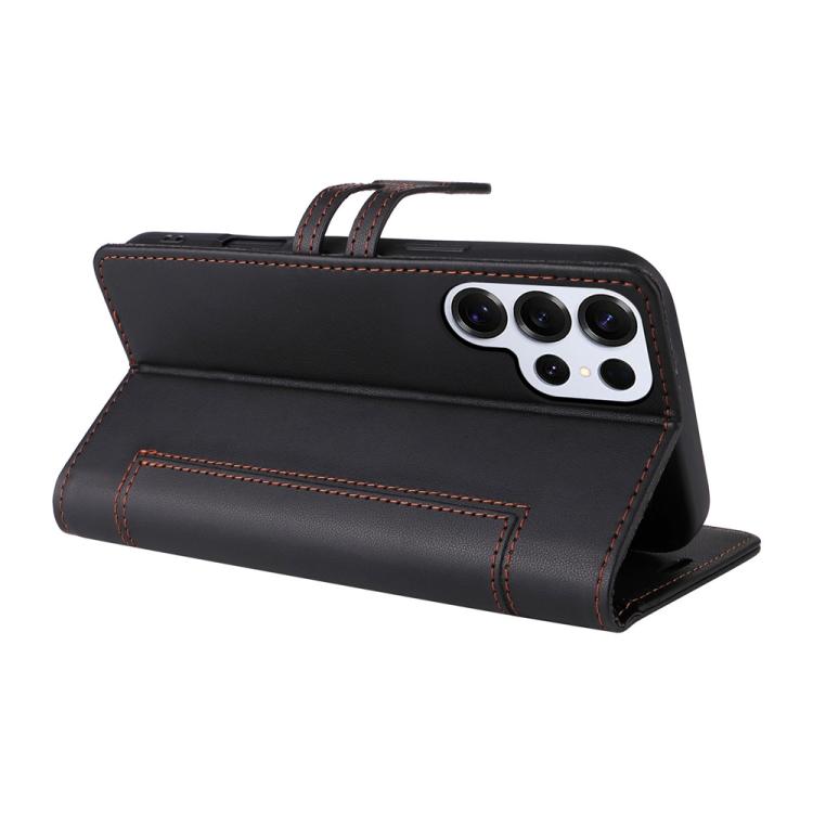 For Samsung Galaxy S25 Ultra 5G Stitched Magnetic Buckle Leather Phone Case