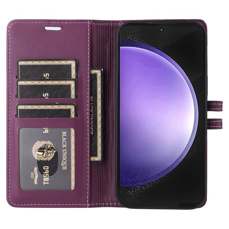 For Samsung Galaxy S25 FE 5G Stitched Magnetic Buckle Leather Phone Case
