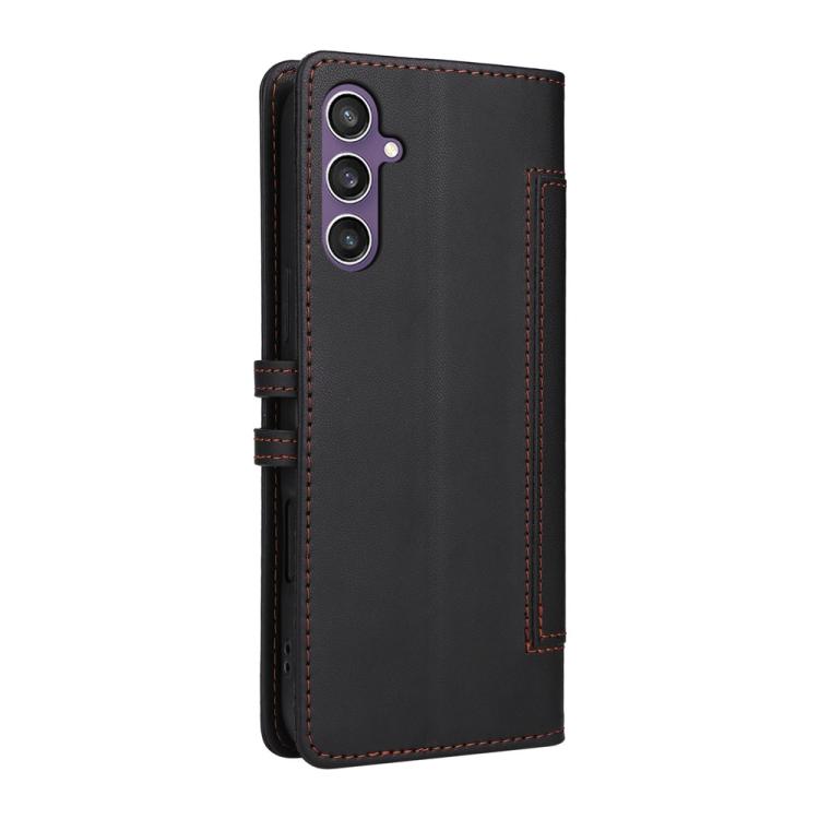 For Samsung Galaxy S25 FE 5G Stitched Magnetic Buckle Leather Phone Case