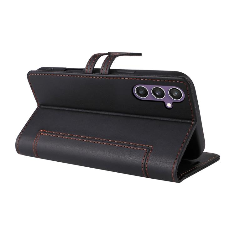 For Samsung Galaxy S25 FE 5G Stitched Magnetic Buckle Leather Phone Case