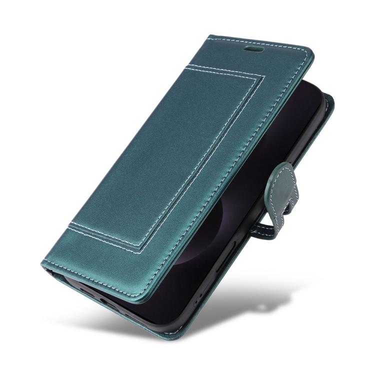 For Samsung Galaxy S25 Edge 5G Stitched Magnetic Buckle Leather Phone Case