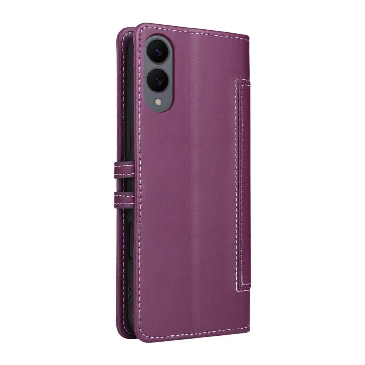 For Samsung Galaxy S25 Edge 5G Stitched Magnetic Buckle Leather Phone Case