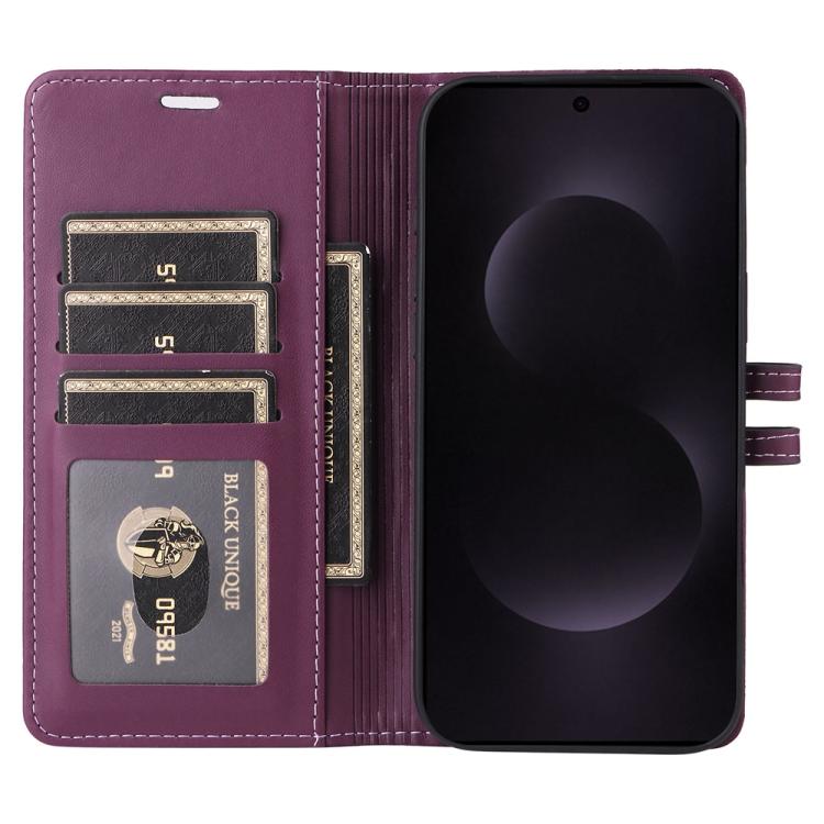 For Samsung Galaxy S25 Edge 5G Stitched Magnetic Buckle Leather Phone Case