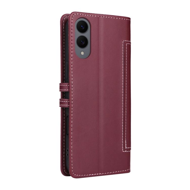 For Samsung Galaxy S25 Edge 5G Stitched Magnetic Buckle Leather Phone Case
