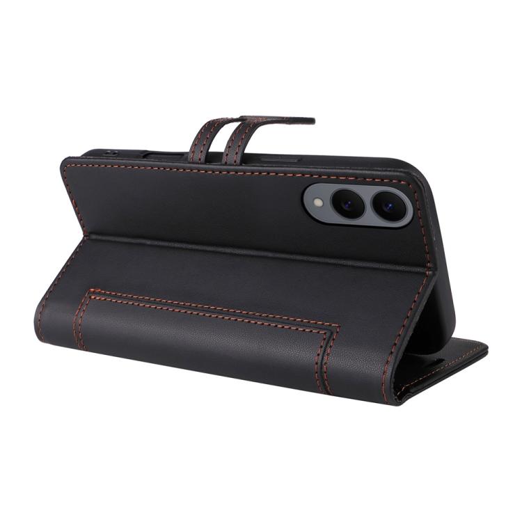 For Samsung Galaxy S25 Edge 5G Stitched Magnetic Buckle Leather Phone Case