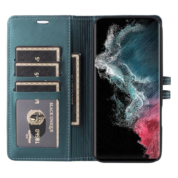 For Samsung Galaxy S24 Ultra 5G Stitched Magnetic Buckle Leather Phone Case
