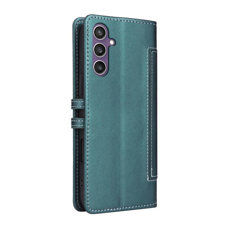 For Samsung Galaxy S24 FE 5G Stitched Magnetic Buckle Leather Phone Case