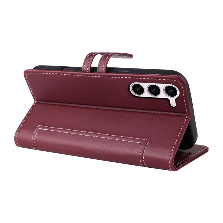 Samsung Galaxy S23+ 5G Stitched Magnetic Buckle Leather Phone Case