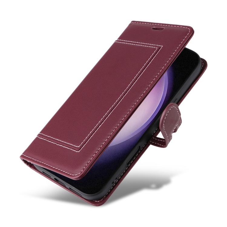 Samsung Galaxy S23+ 5G Stitched Magnetic Buckle Leather Phone Case