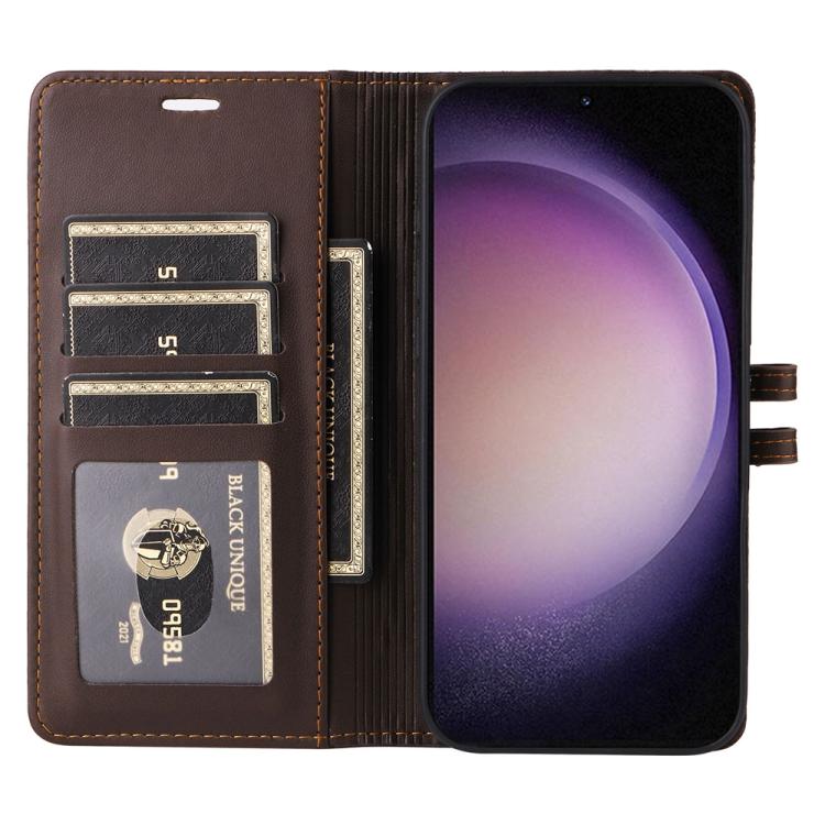 Samsung Galaxy S23+ 5G Stitched Magnetic Buckle Leather Phone Case