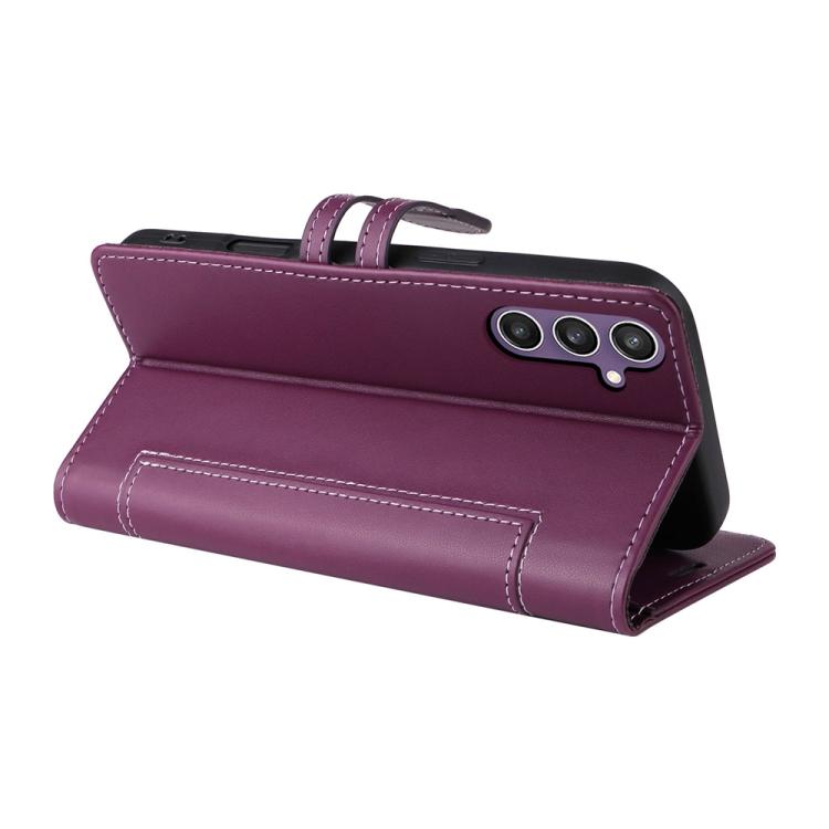 For Samsung Galaxy S23 FE 5G Stitched Magnetic Buckle Leather Phone Case