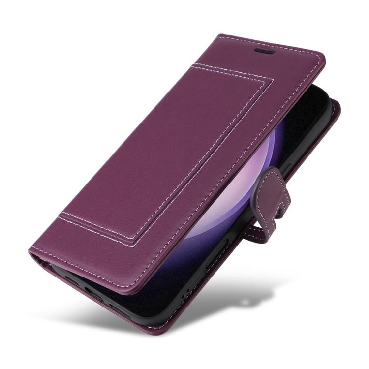 For Samsung Galaxy S23 FE 5G Stitched Magnetic Buckle Leather Phone Case