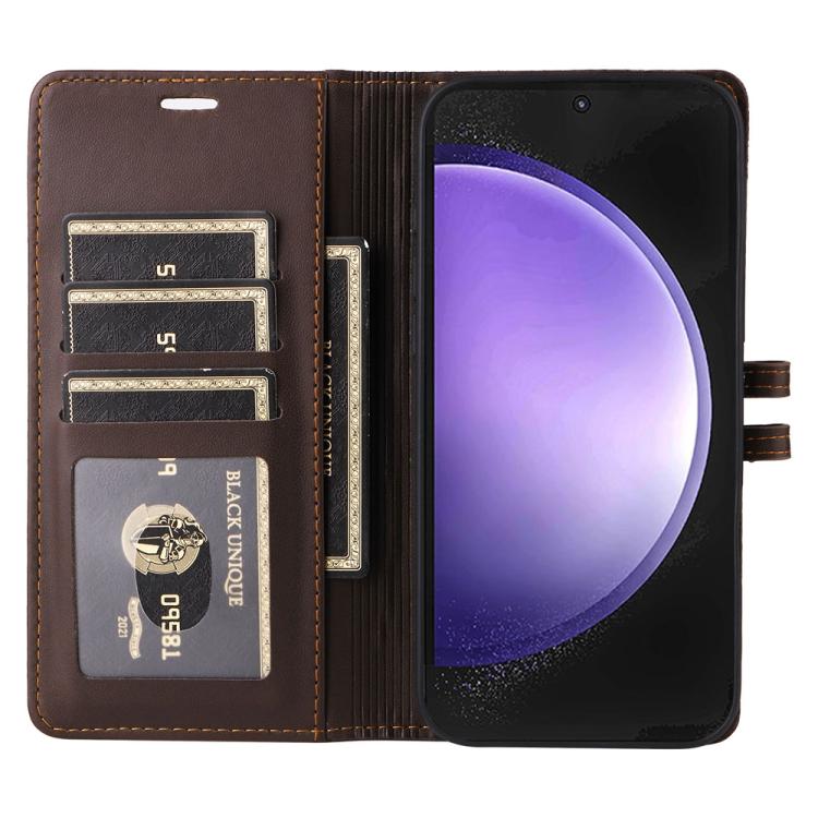 For Samsung Galaxy S23 FE 5G Stitched Magnetic Buckle Leather Phone Case