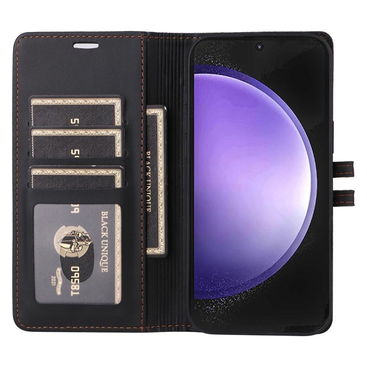 For Samsung Galaxy S23 FE 5G Stitched Magnetic Buckle Leather Phone Case