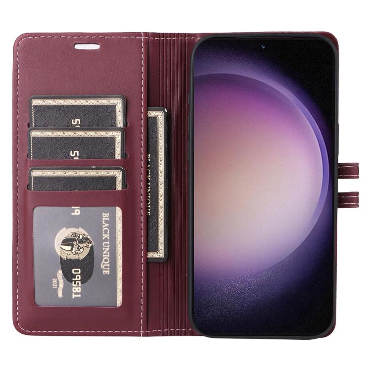 For Samsung Galaxy S23 5G Stitched Magnetic Buckle Leather Phone Case