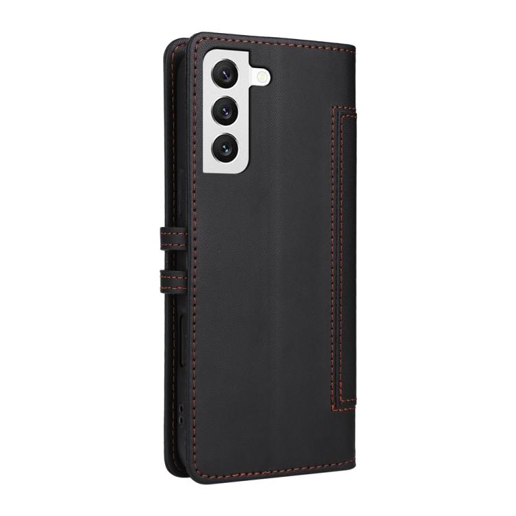 For Samsung Galaxy S22 5G Stitched Magnetic Buckle Leather Phone Case