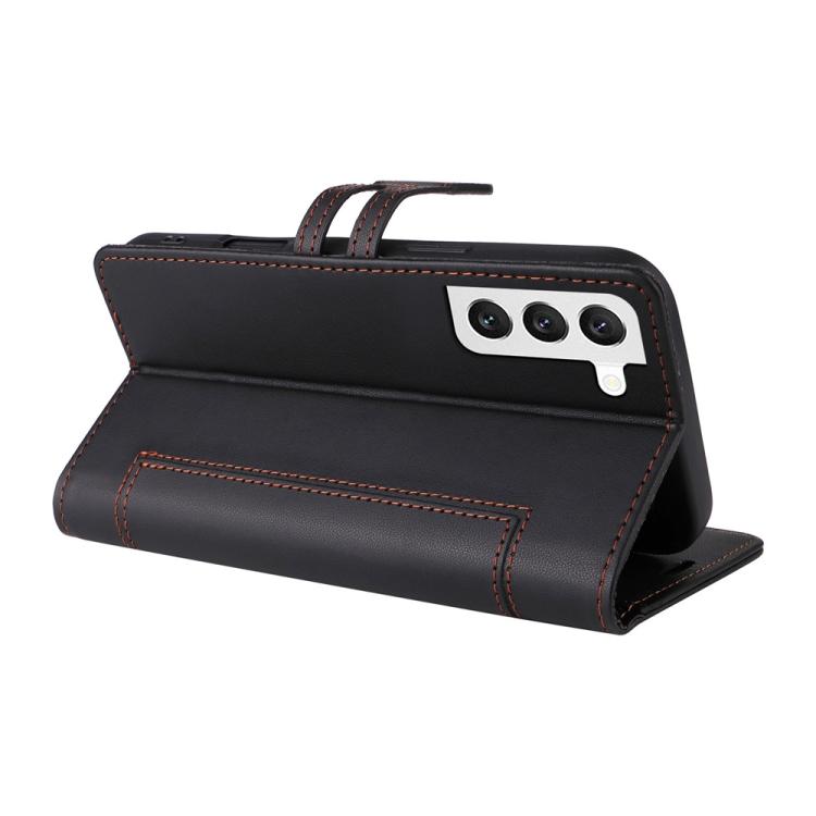 For Samsung Galaxy S22 5G Stitched Magnetic Buckle Leather Phone Case