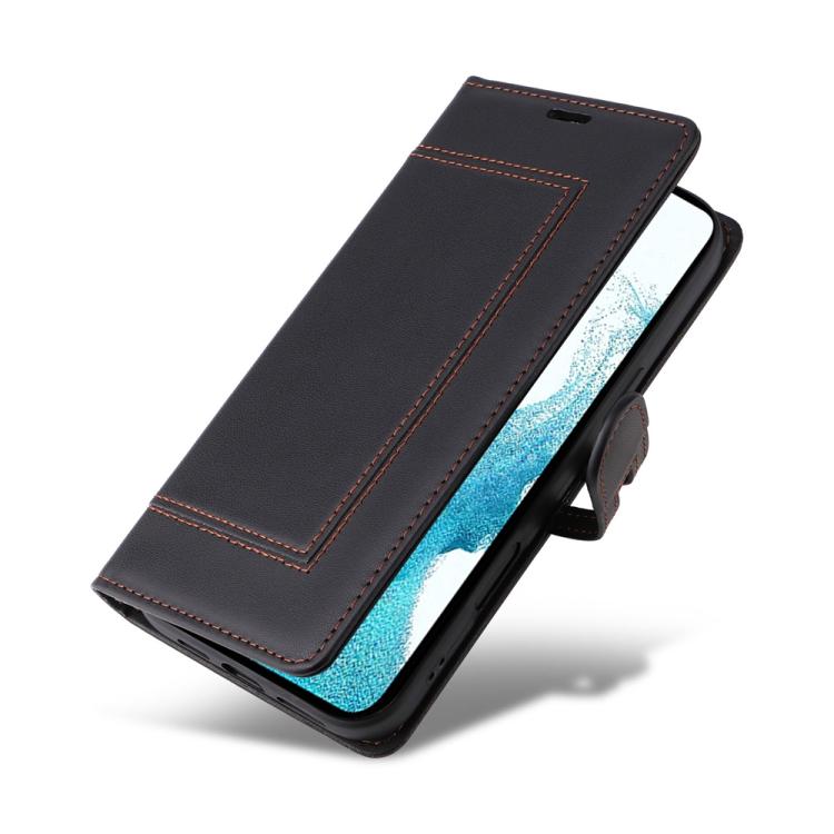 For Samsung Galaxy S22 5G Stitched Magnetic Buckle Leather Phone Case