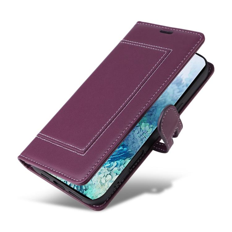 For Samsung Galaxy S20+ Stitched Magnetic Buckle Leather Phone Case