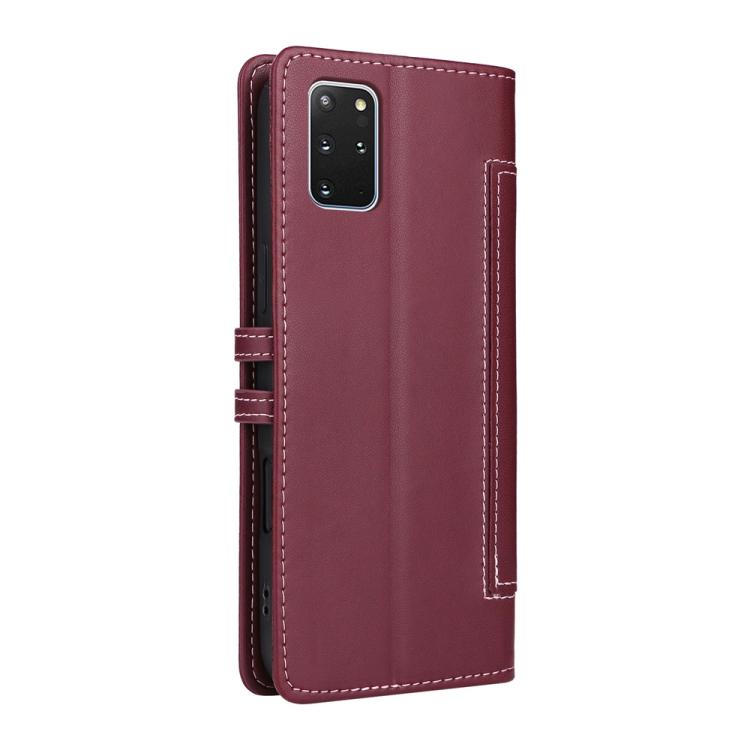 For Samsung Galaxy S20+ Stitched Magnetic Buckle Leather Phone Case
