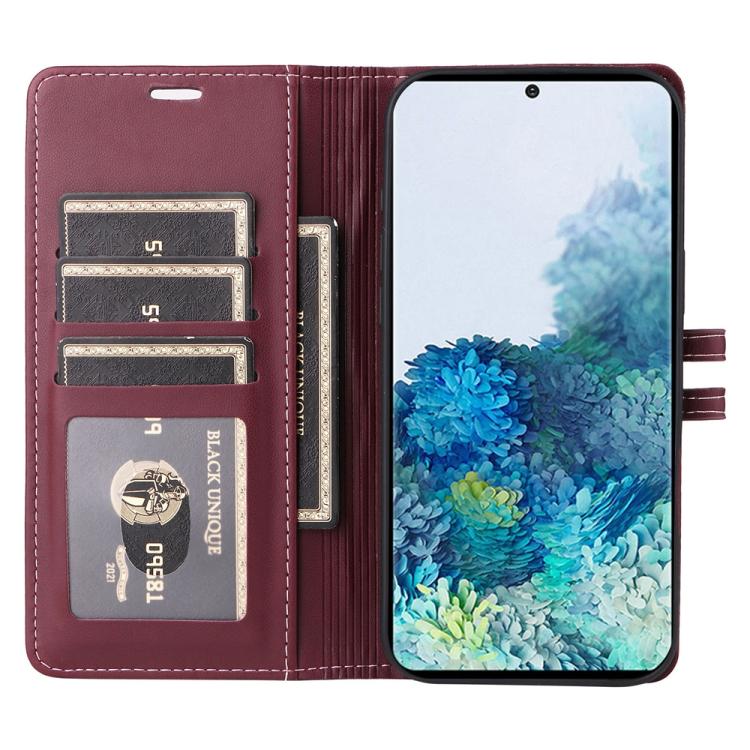 For Samsung Galaxy S20+ Stitched Magnetic Buckle Leather Phone Case