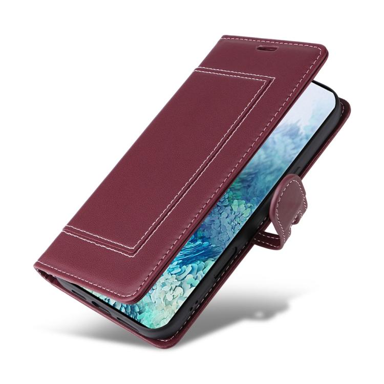 For Samsung Galaxy S20+ Stitched Magnetic Buckle Leather Phone Case