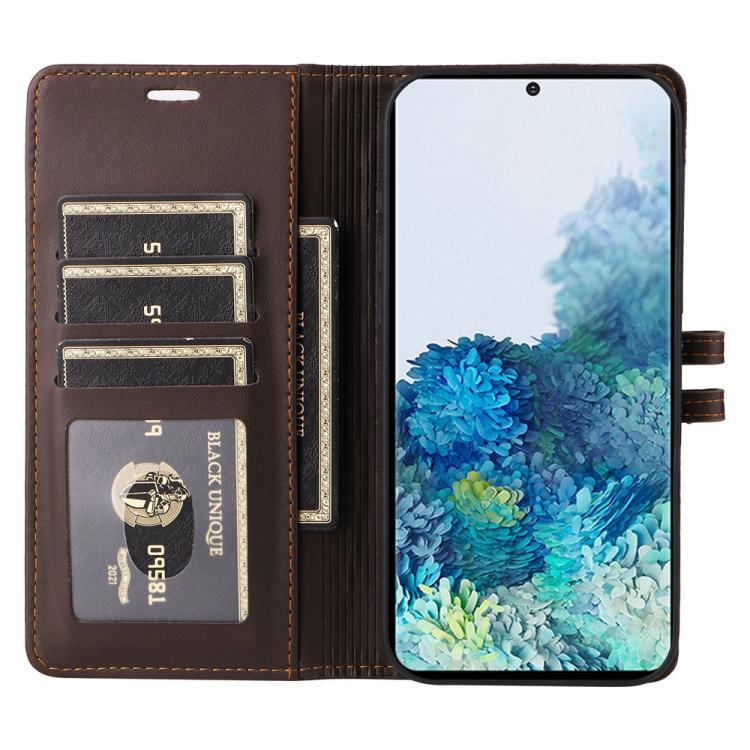 For Samsung Galaxy S20+ Stitched Magnetic Buckle Leather Phone Case