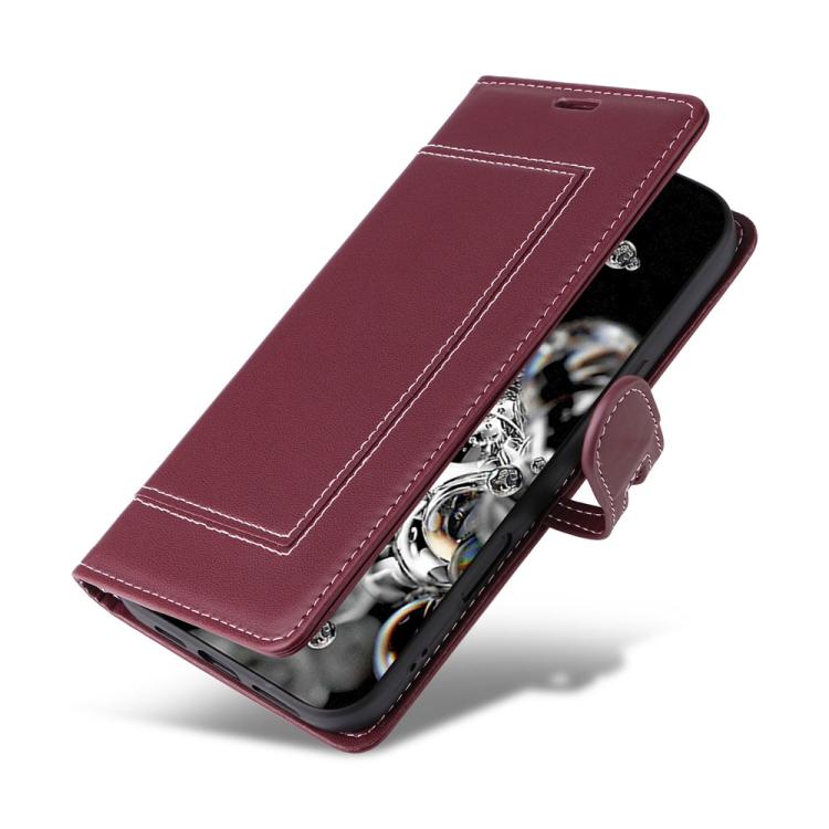 For Samsung Galaxy S20 Ultra Stitched Magnetic Buckle Leather Phone Case