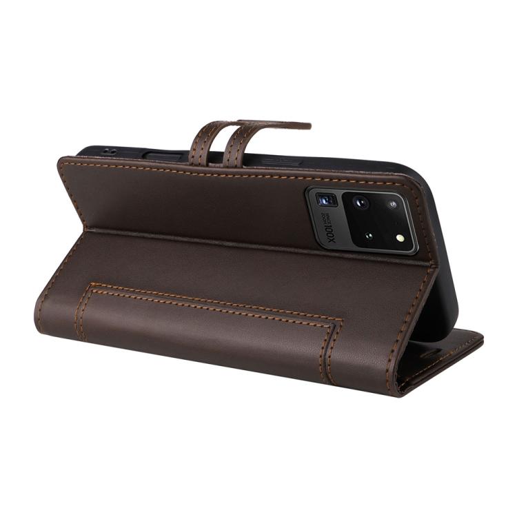 For Samsung Galaxy S20 Ultra Stitched Magnetic Buckle Leather Phone Case