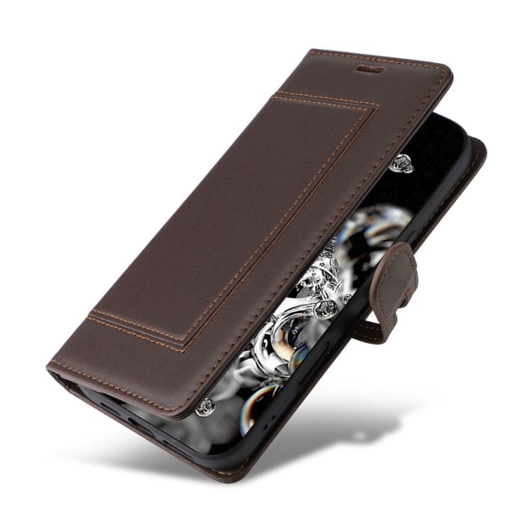 For Samsung Galaxy S20 Ultra Stitched Magnetic Buckle Leather Phone Case