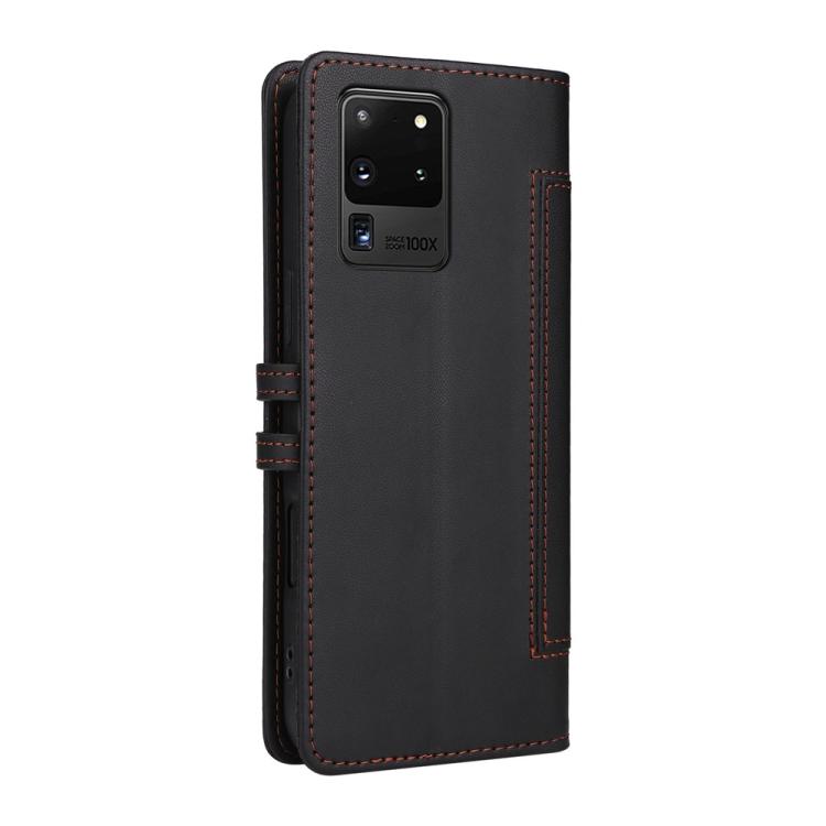 For Samsung Galaxy S20 Ultra Stitched Magnetic Buckle Leather Phone Case