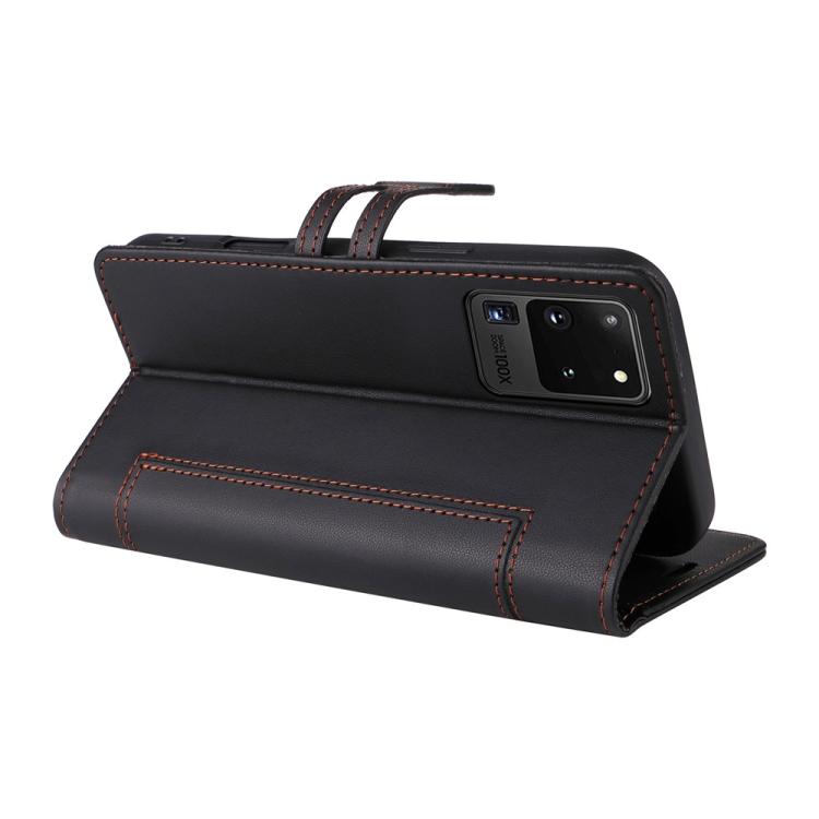 For Samsung Galaxy S20 Ultra Stitched Magnetic Buckle Leather Phone Case