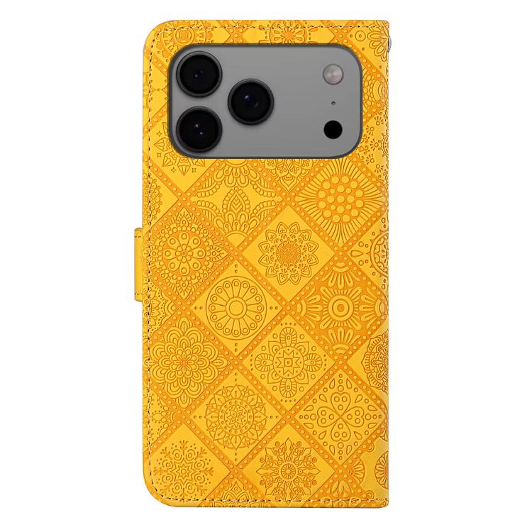 For iPhone 17 Pro Ethnic Style Embossed Pattern Leather Phone Case