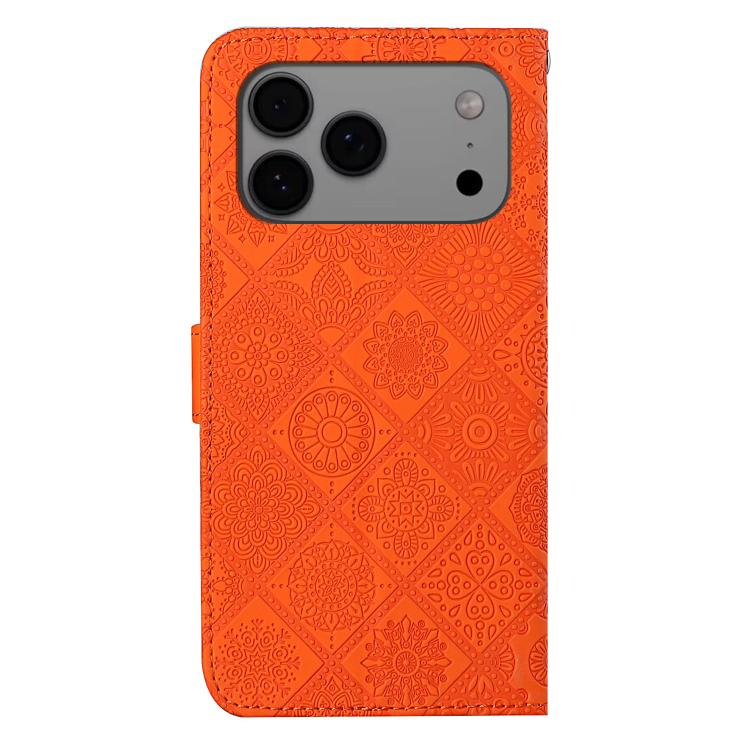 For iPhone 17 Pro Ethnic Style Embossed Pattern Leather Phone Case