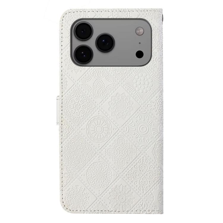 For iPhone 17 Pro Ethnic Style Embossed Pattern Leather Phone Case