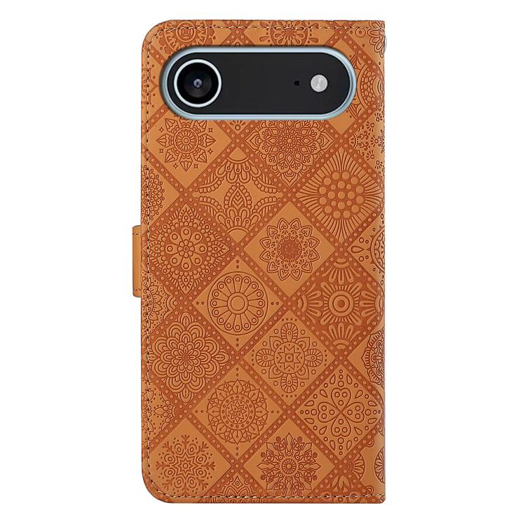 For iPhone Air Ethnic Style Embossed Pattern Leather Phone Case
