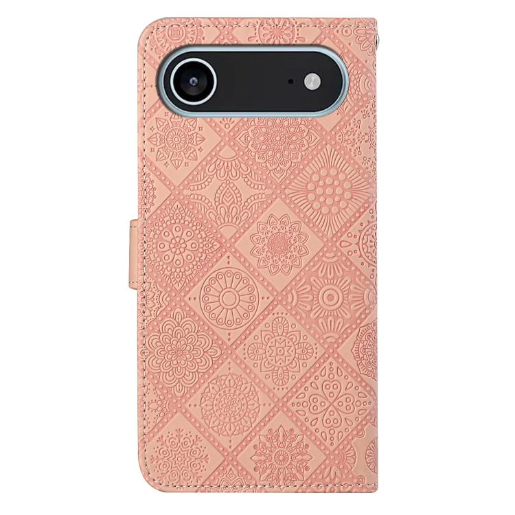 For iPhone Air Ethnic Style Embossed Pattern Leather Phone Case
