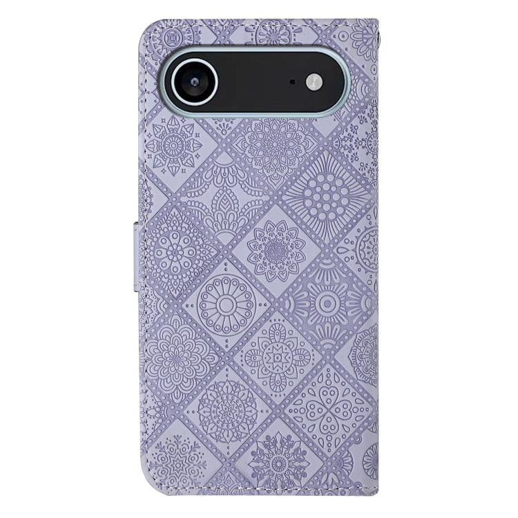 For iPhone Air Ethnic Style Embossed Pattern Leather Phone Case